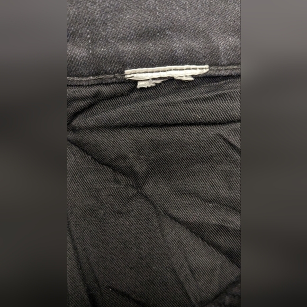 EUC Current/Elliott washed black raw/cuffed hem distressed straight leg cropped - Picture 9 of 10
